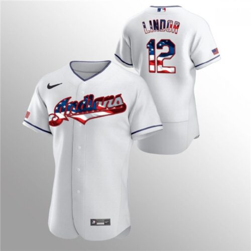 6863c70780883_1 Men's Cleveland indians #12 Francisco Lindor White 2020 Stars & Stripes Flex Base Stitched Jersey