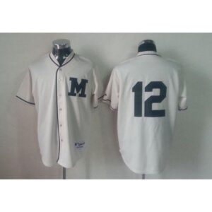 6863c754bae3d_1 Brewers #12 Martin Maldonado Cream 1913 Turn Back The Clock Stitched MLB Jersey
