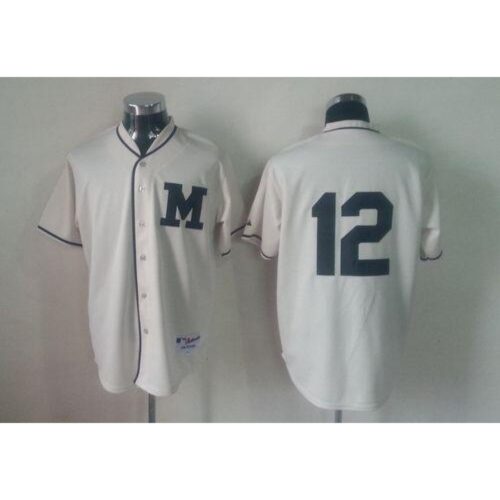 6863c754bae3d_1 Brewers #12 Martin Maldonado Cream 1913 Turn Back The Clock Stitched MLB Jersey