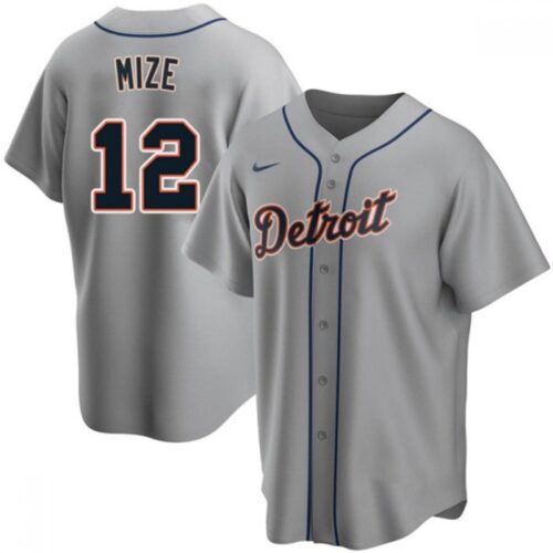 6863c777c1901_1 Men's Detroit Tigers #12 Casey Mize Grey Cool Base Stitched Jersey
