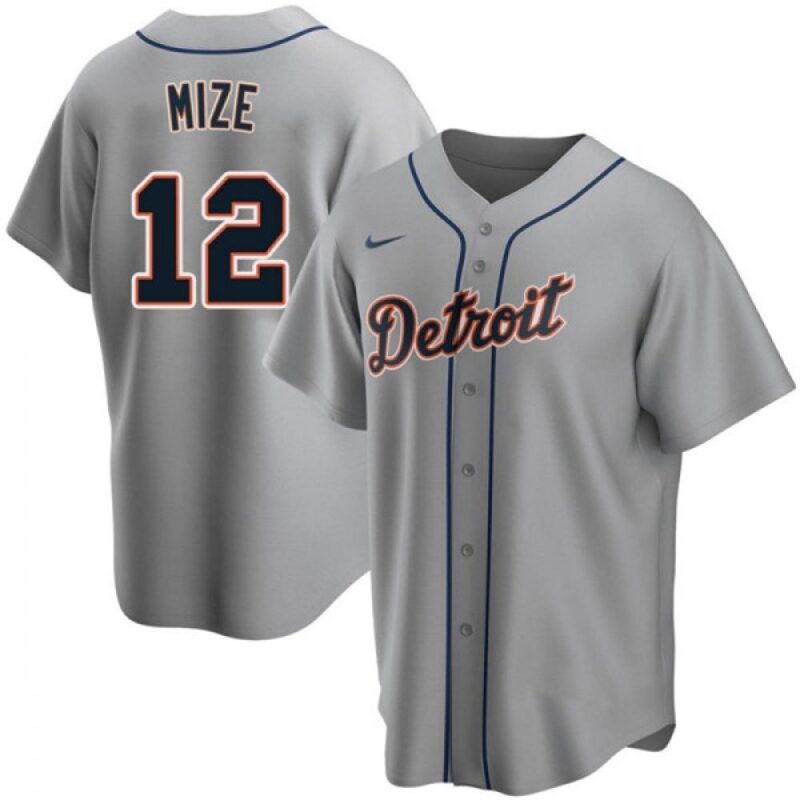6863c777c1901_1 Men's Detroit Tigers #12 Casey Mize Grey Cool Base Stitched Jersey