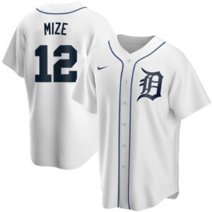 6863c77e97589_1 Men's Detroit Tigers #12 Casey Mize White Cool Base Stitched Jersey