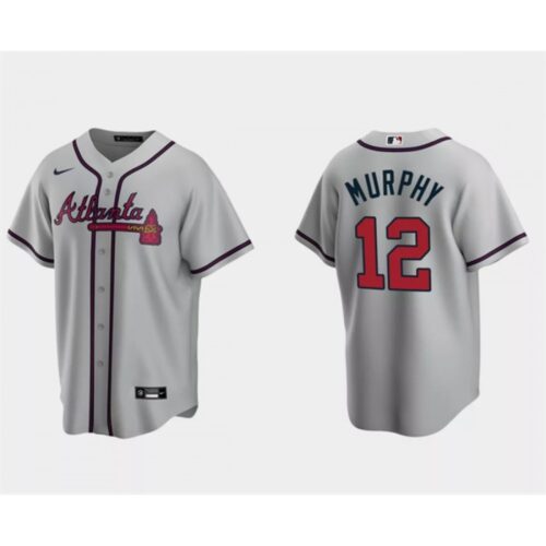 6863c7ca133ea_1 Men's Atlanta Braves #12 Sean Murphy Gray Cool Base Stitched Baseball Jersey