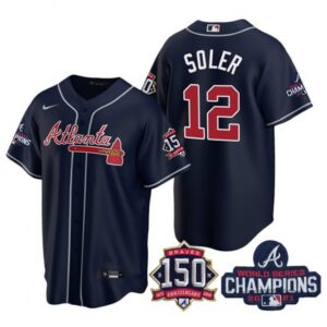 6863c7df7837a_1 Men's Atlanta Braves #12 Jorge Soler 2021 Navy World Series Champions With 150th Anniversary Patch Cool Base Stitched Jersey