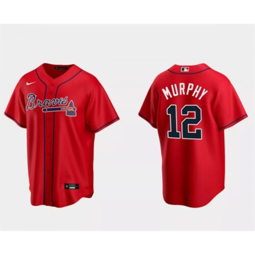 6863c7f4048a3_1 Men's Atlanta Braves #12 Sean Murphy Red Cool Base Stitched Baseball Jersey
