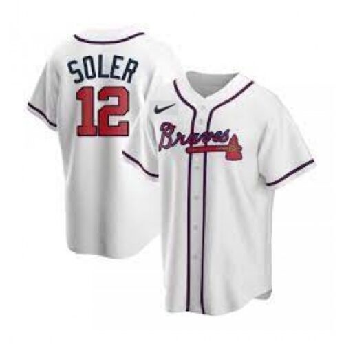 6863c801c856d_1 Men's Atlanta Braves #12 Jorge Soler White Cool Base Stitched Jersey