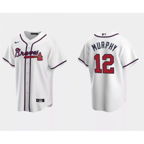 6863c81016121_1 Men's Atlanta Braves #12 Sean Murphy White Cool Base Stitched Baseball Jersey
