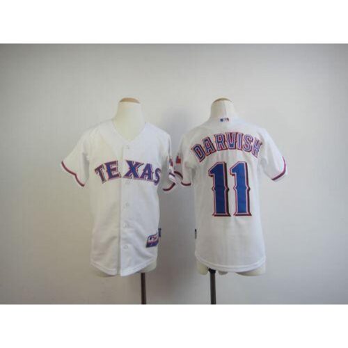 6863c844c0b80_1 Rangers #11 Yu Darvish White Cool Base Stitched Youth MLB Jersey