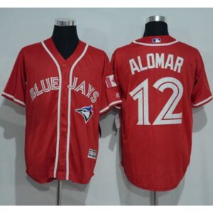 6863c85d3870b_1 Blue Jays #12 Roberto Alomar Red New Cool Base Canada Day Stitched MLB Jersey