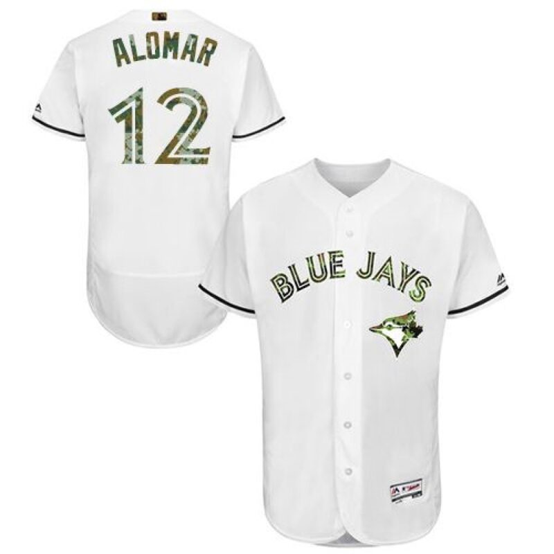 6863c86a03a7a_1 Blue Jays #12 Roberto Alomar White Flexbase Authentic Collection 2016 Memorial Day Stitched MLB Jersey