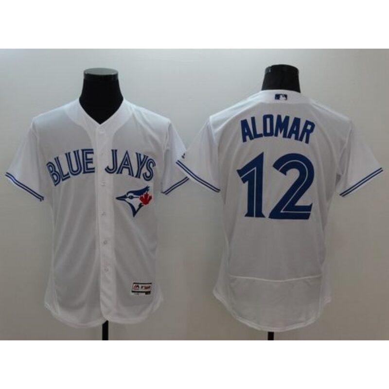6863c87073035_1 Blue Jays #12 Roberto Alomar White Flexbase Authentic Collection Stitched MLB Jersey