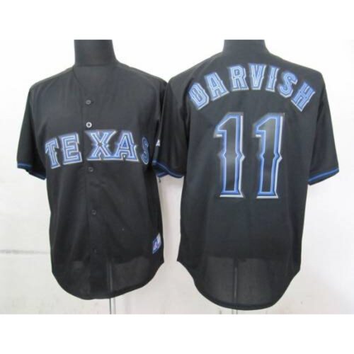 6863c8a658dfb_1 Rangers #11 Yu Darvish Black Fashion Stitched MLB Jersey