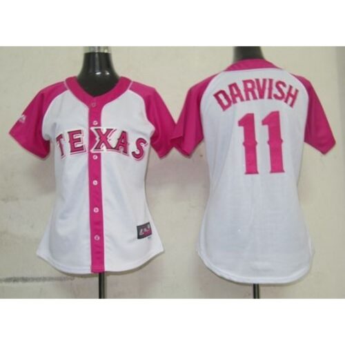 6863c8b9be6d0_1 Rangers #11 Yu Darvish White/Pink Women's Splash Fashion Stitched MLB Jersey