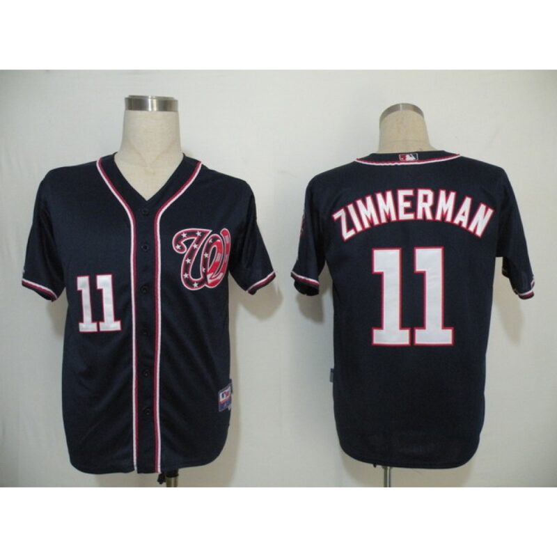 6863c8ce26497_1 Nationals #11 Ryan Zimmerman Navy Blue Cool Base Stitched MLB Jersey