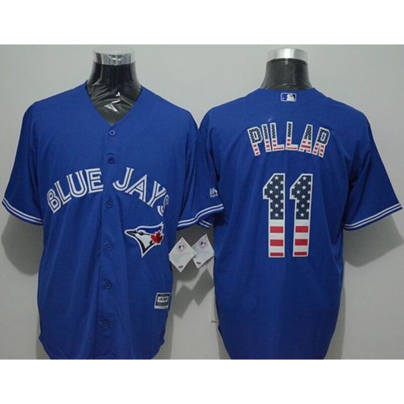 6863c8f6ab7f4_1 Blue Jays #11 Kevin Pillar Blue USA Flag Fashion Stitched MLB Jersey