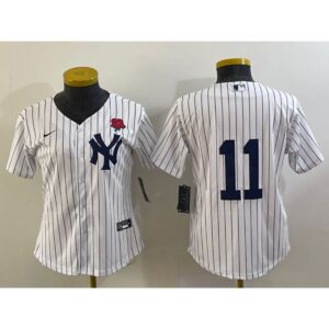 6863c91b677ad_1 Women's New York Yankees #11 Anthony Volpe White Cool Base Stitched Jersey(Run Small)