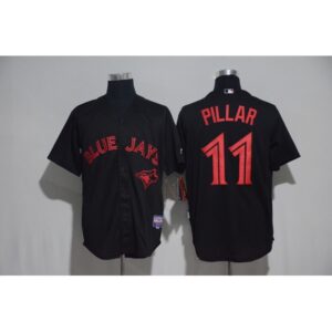 6863c9a89fa66_1 Toronto Blue Jays #11 Kevin Pillar Black Strip Stitched MLB Jersey