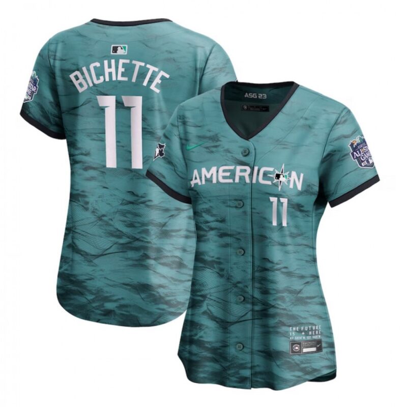 6863c9abe8d95_1 Women's Toronto Blue Jays #11 Bo Bichette Teal 2023 All-star Stitched Baseball Jersey(Run Small)