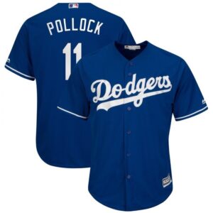 6863c9b508c70_1 Men's Los Angeles Dodgers #11 A.J Pollock Blue Cool Base Stitched MLB Jersey