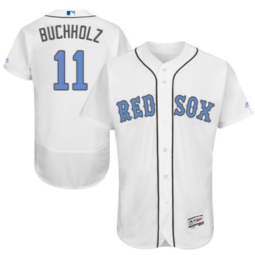 6863ca20c827b_1 Red Sox #11 Clay Buchholz White Flexbase Authentic Collection 2016 Father's Day Stitched MLB Jersey
