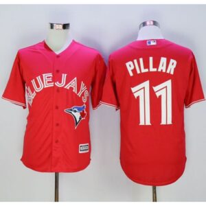 6863ca5a805ea_1 Blue Jays #11 Kevin Pillar Red New Cool Base 40th Anniversary Stitched MLB Jersey
