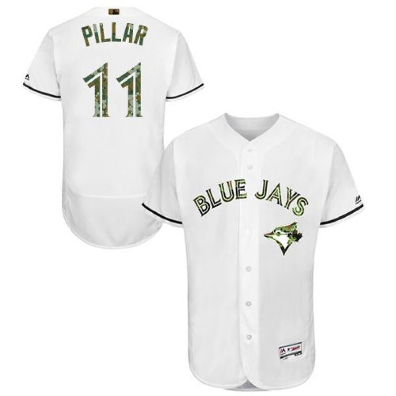 6863ca64d8409_1 Blue Jays #11 Kevin Pillar White Flexbase Authentic Collection 2016 Memorial Day Stitched MLB Jersey