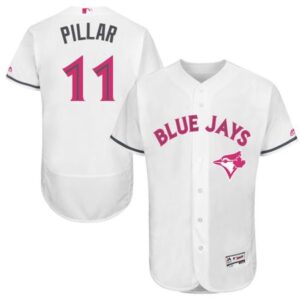 6863ca6889b4c_1 Blue Jays #11 Kevin Pillar White Flexbase Authentic Collection 2016 Mother's Day Stitched MLB Jersey