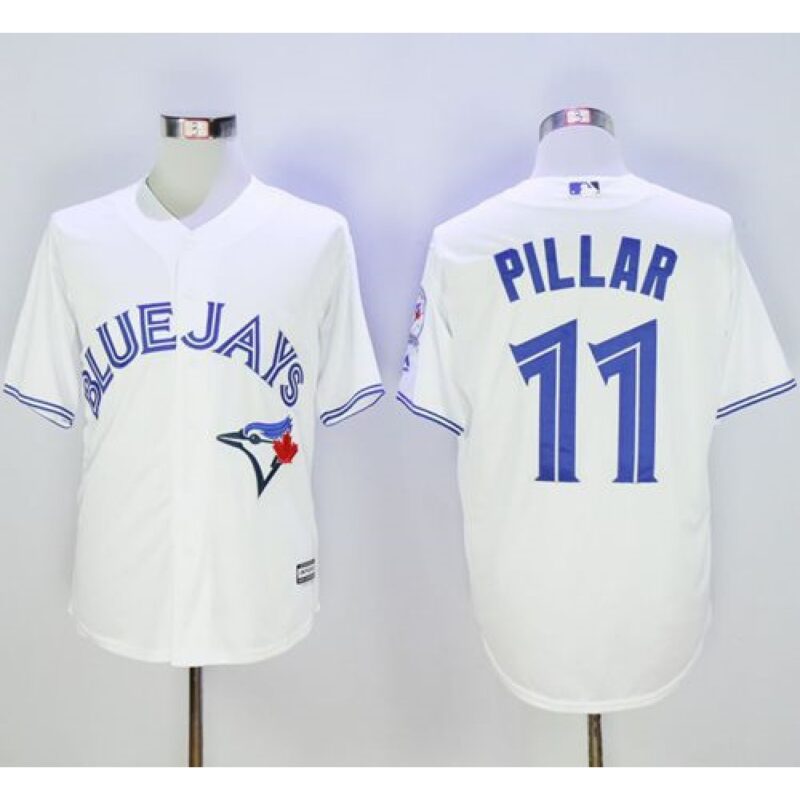 6863ca725f364_1 Blue Jays #11 Kevin Pillar White New Cool Base 40th Anniversary Stitched MLB Jersey