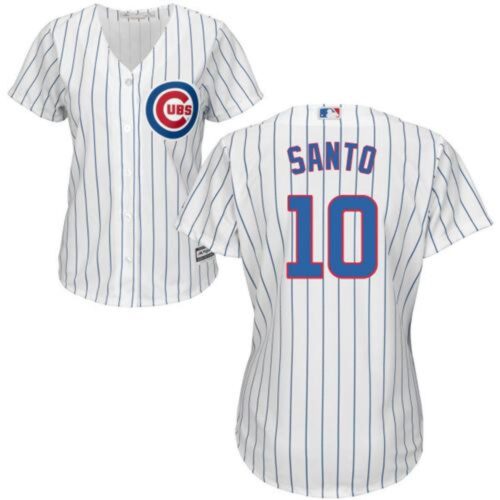 6863cab5d0604_1 Cubs #10 Ron Santo White(Blue Strip) Home Women's Stitched MLB Jersey