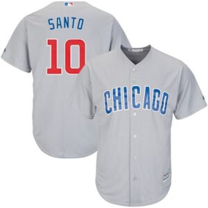 6863cac6ce036_1 Cubs #10 Ron Santo Grey Road Stitched Youth MLB Jersey