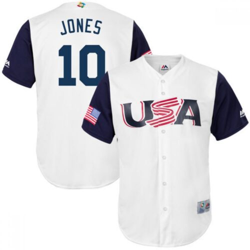 6863cb05cfdd3_1 Men's USA Baseball #10 Adam Jones White 2017 World Baseball Classic Stitched WBC Jersey