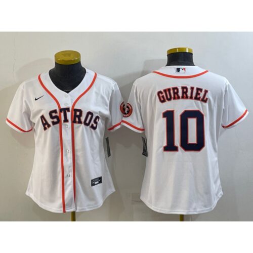 6863cb15061c3_1 Women's Houston Astros #10 Yuli Gurriel White With Patch Cool Base Stitched Baseball Jersey(Run Small)