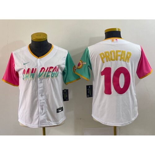 6863cb338e0ae_1 Women's San Diego Padres #10 Jurickson Profar White City Connect Stitched Baseball Jersey(Run Small)