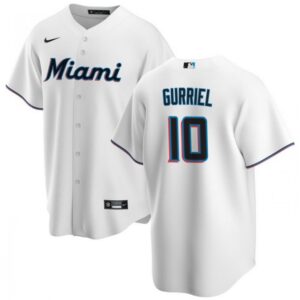 6863cb76942a2_1 Men's Miami Marlins #10 Yuli Gurriel White Cool Base Stitched Baseball Jersey