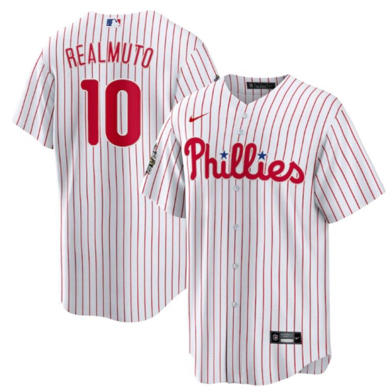 6863cb845fa04_1 Men's Philadelphia Phillies #10 J.T. Realmuto White 2022 World Series Cool Base Stitched Baseball Jersey