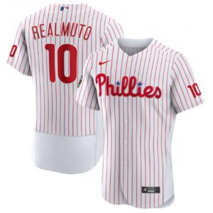 6863cb8ee7084_1 Men's Philadelphia Phillies #10 J.T. Realmuto White 2022 World Series Flex Base Stitched Baseball Jersey