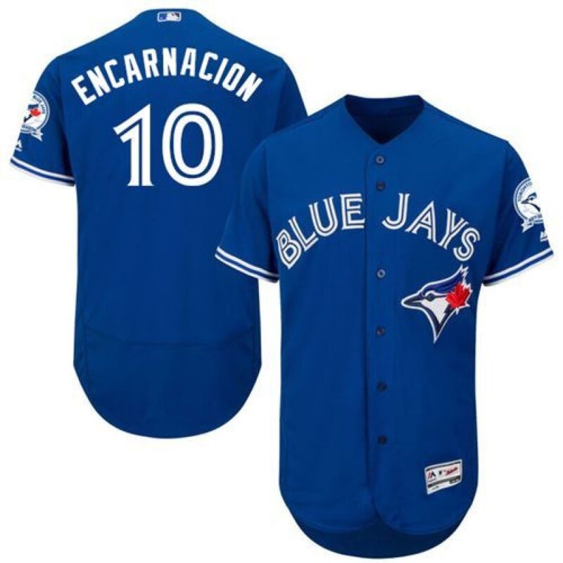 6863cbd075c2b_1 Blue Jays #10 Edwin Encarnacion Blue Flexbase Authentic Collection Stitched MLB Jersey