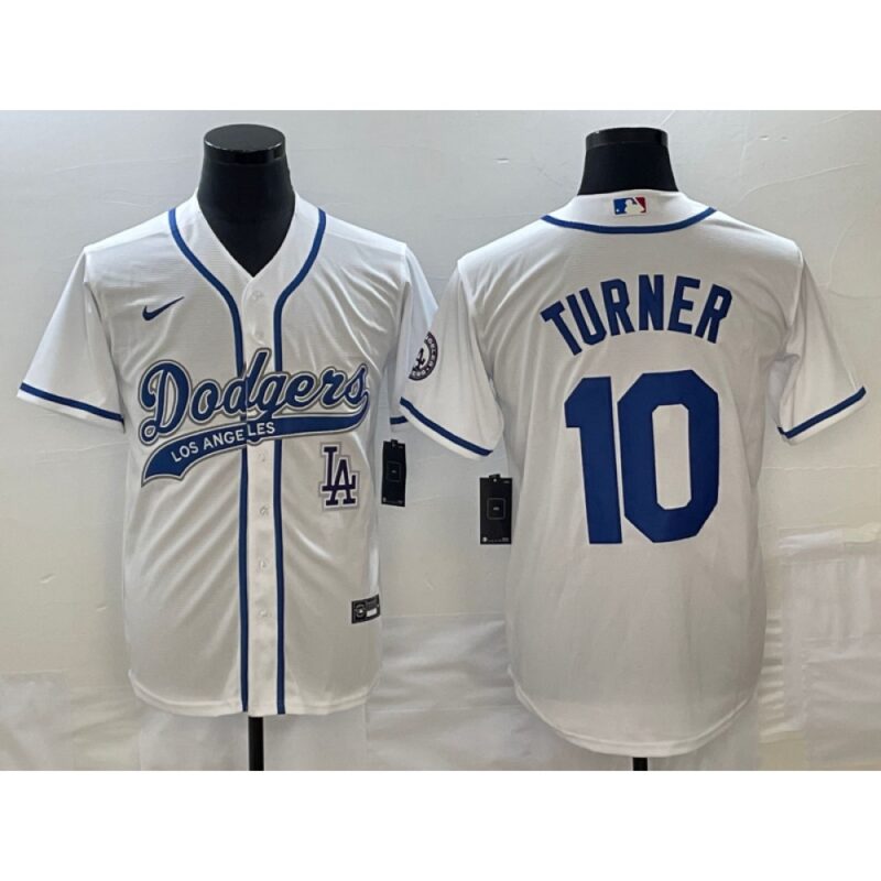 6863cc26dd681_1 Men's Los Angeles Dodgers #10 Justin Turner With Patch Cool Base Stitched Baseball Jersey