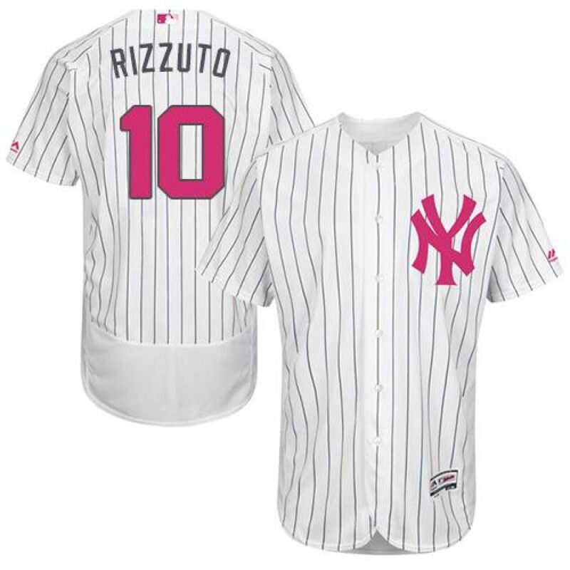 6863cc428d9f3_1 Yankees #10 Phil Rizzuto White Strip Flexbase Authentic Collection 2016 Mother's Day Stitched MLB Jersey