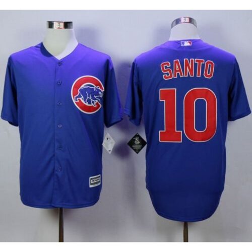 6863cc4d859ad_1 Cubs #10 Ron Santo Blue New Cool Base Stitched MLB Jersey