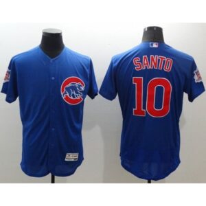 6863cc58146f6_1 Cubs #10 Ron Santo Blue Flexbase Authentic Collection Stitched MLB Jersey