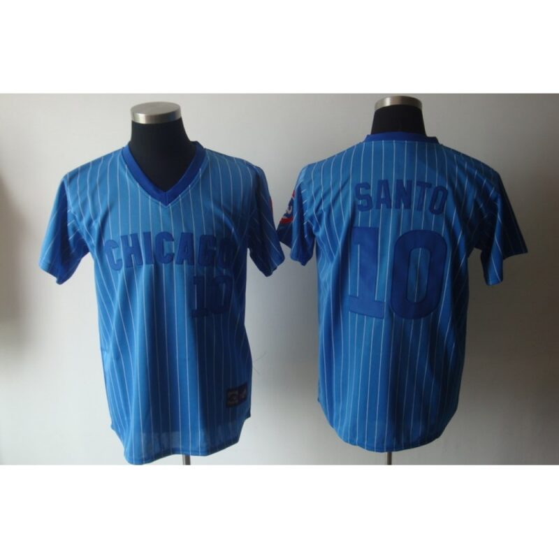 6863cc5bd9135_1 Cubs #10 Ron Santo Blue White Strip Stitched Cooperstown Throwback MLB Jersey