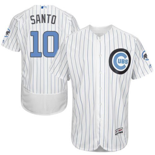 6863cc8d2c329_1 Cubs #10 Ron Santo White(Blue Strip) Flexbase Authentic Collection 2016 Father's Day Stitched MLB Jersey