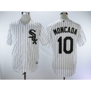 6863cd3e2dab0_1 Men's Chicago White Sox #10 Yoan Moncada White Cool Base Stitched MLB Jersey