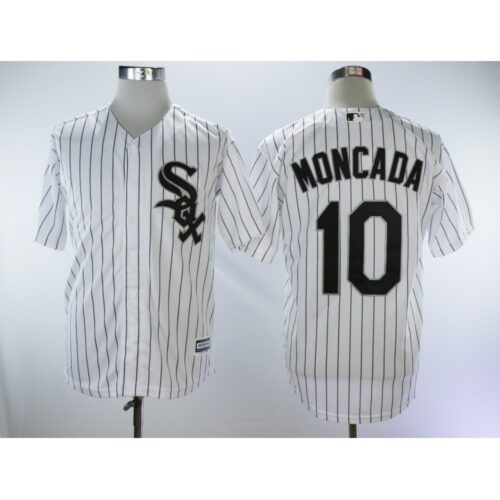 6863cd3e2dab0_1 Men's Chicago White Sox #10 Yoan Moncada White Cool Base Stitched MLB Jersey