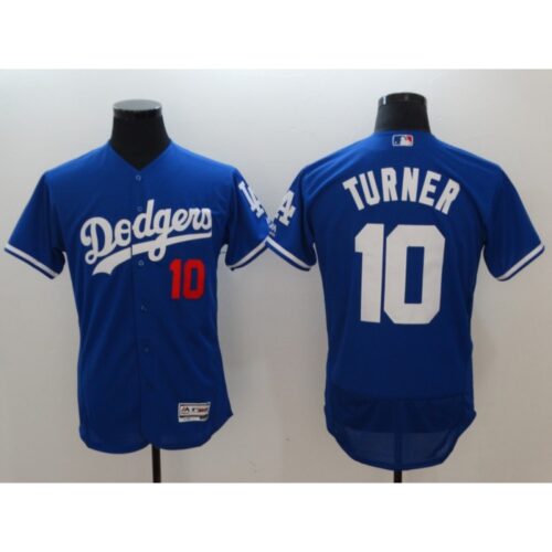 6863cd5ec5f2d_1 Men's Los Angeles Dodgers #10 Justin Turner Blue Flexbase Stitched MLB Jersey