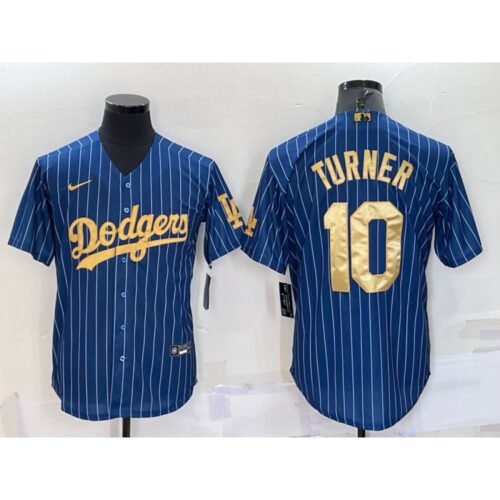 6863cd8875311_1 Men's Los Angeles Dodgers #10 Justin Turner Navy Gold Cool Base Stitched Baseball Jersey