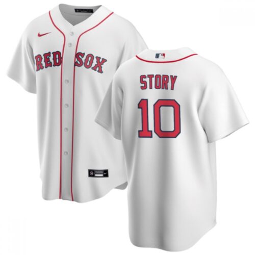6863ce46a02ba_1 Men's Boston Red Sox #10 Trevor Story White Cool Base Stitched Baseball Jersey