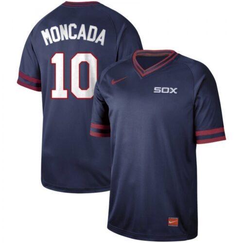 6863ce58863f5_1 Men's Chicago White Sox #10 Yoan Moncada Navy Cooperstown Collection Legend Stitched MLB Jersey