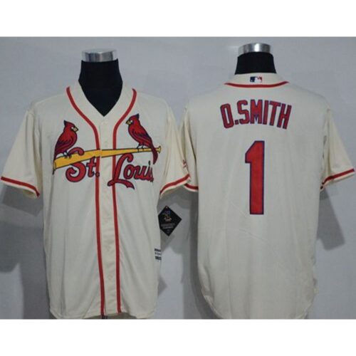 6863cee041387_1 Cardinals #1 Ozzie Smith Cream New Cool Base Stitched MLB Jersey